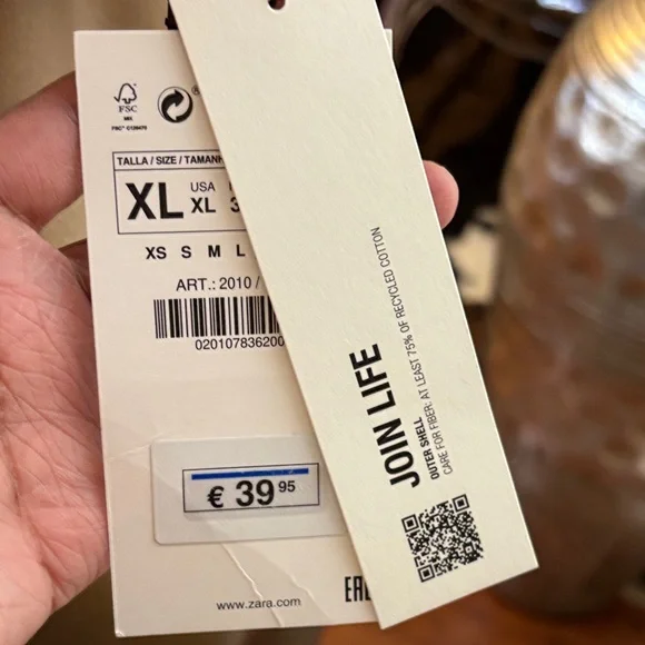 Zara Brand New Pink and Green Plaid Women's Top - Picture 6 of 11